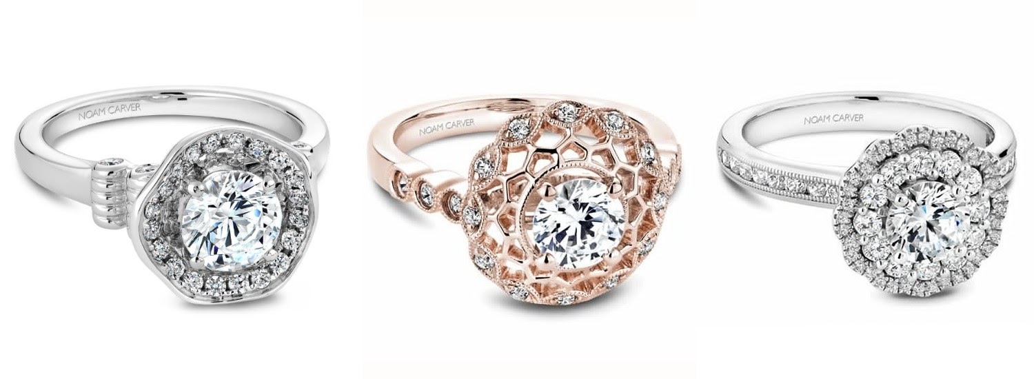 floral halo engagement ring