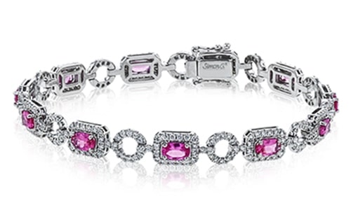 A spinel and diamond bracelet from Simon G.