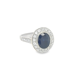 Estate Sapphire & Diamond Ring
