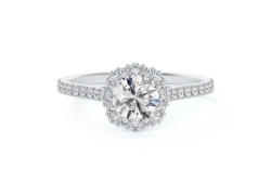 DeBeers Forevermark Center of my Universe Floral Halo Ring DeBeers Forevermark Center of my Universe Floral Halo Ring