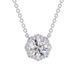 Forevermark Floral Halo Diamond Pendant