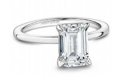 DeBeers Forevermark Emerald Cut Diamond Solitaire Ring