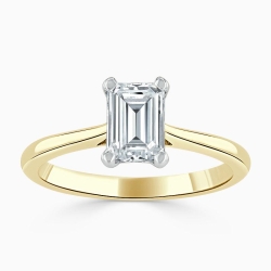 Estate Emerald Cut Natural Diamond Ring