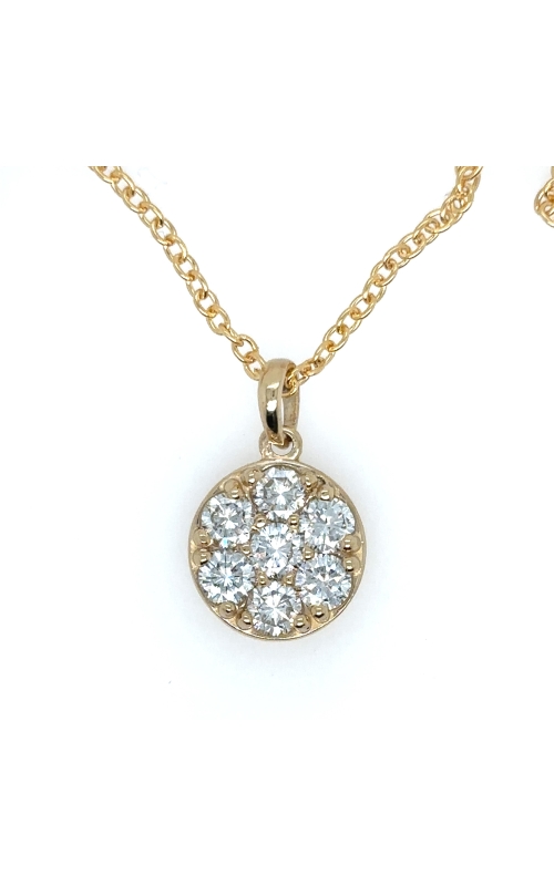 Estate Diamond Cluster Pendant & Chain